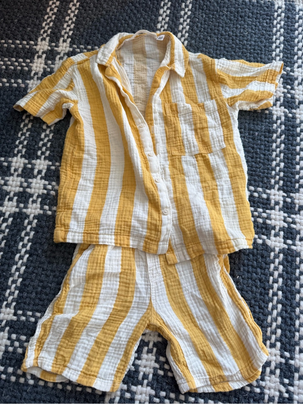 H&M Kids Yellow and White Stripe Cotton summer set